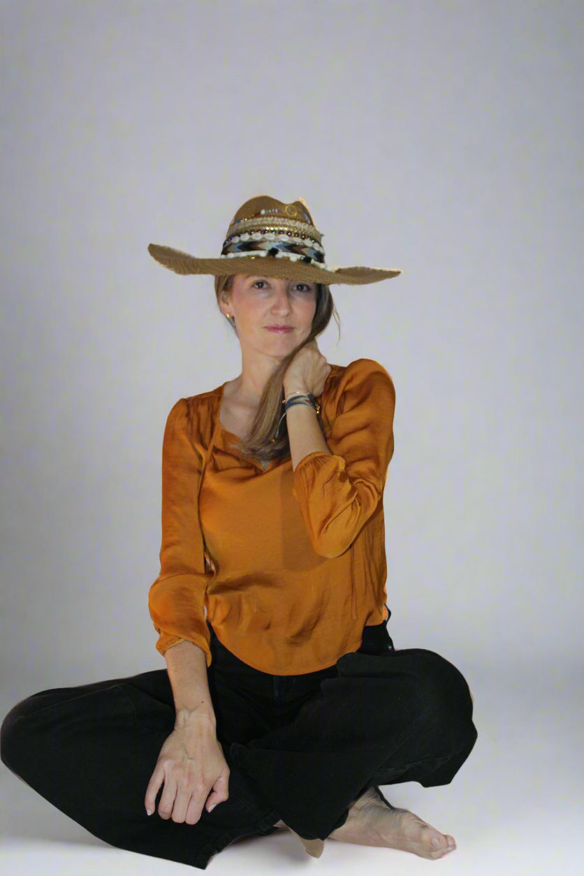 Vintage Wheel Blue Sustainable Hat