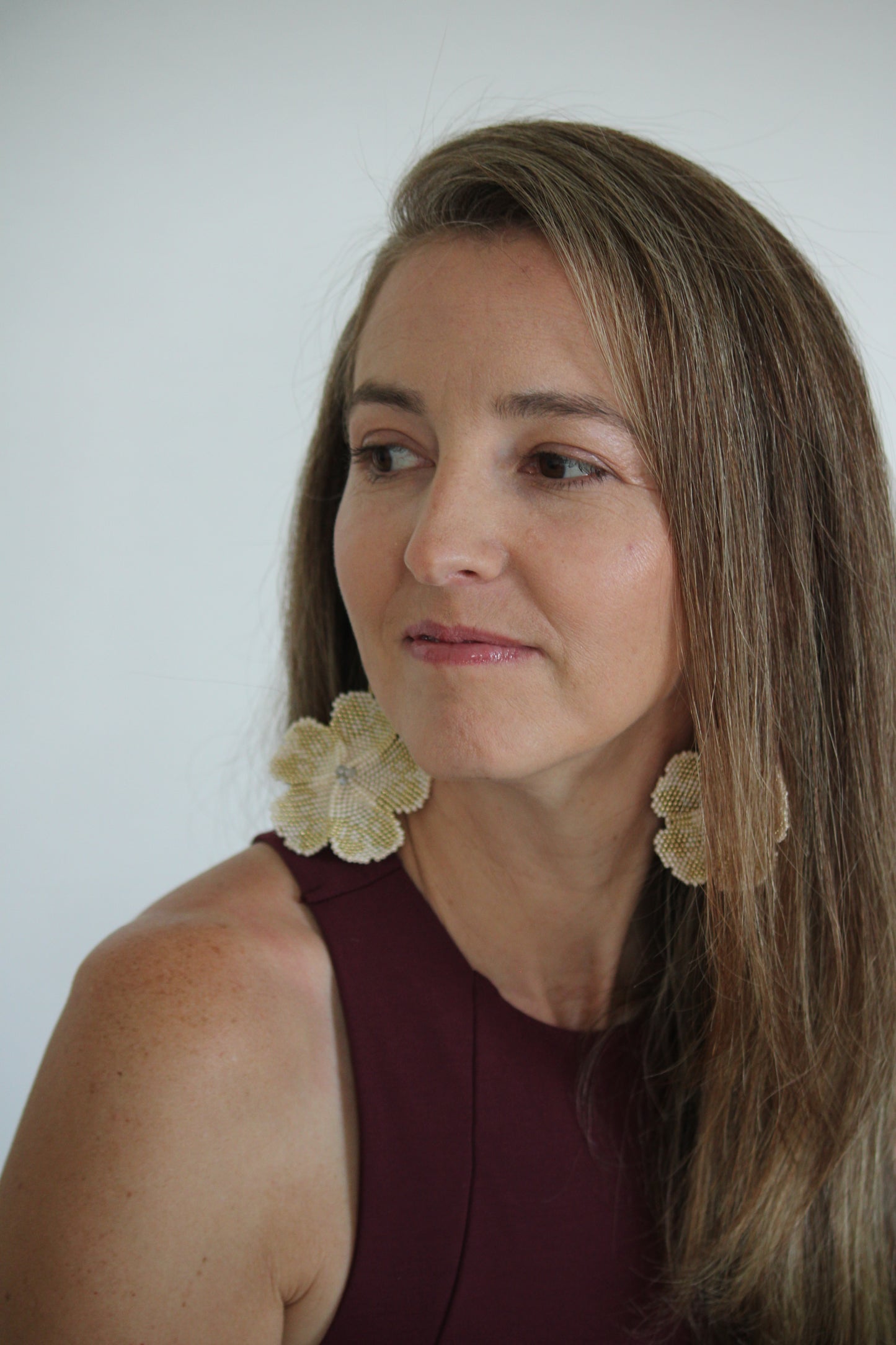 Cayenne Miyuki Glass Beads Stud Earrings