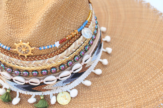 Vintage Wheel Blue Sustainable Hat