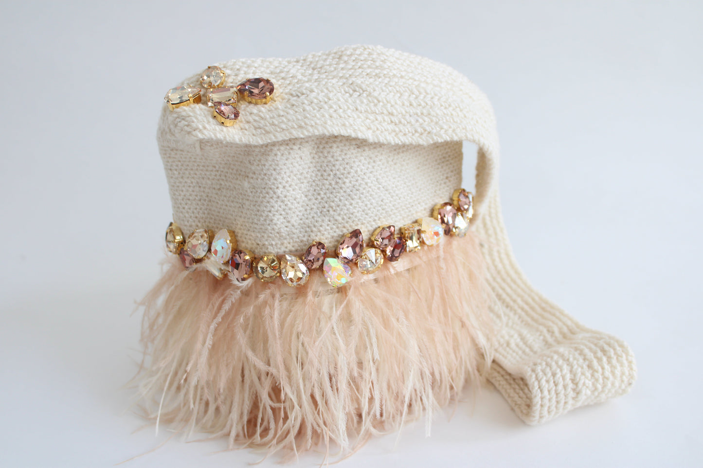 Mini Swarovski Ivory Handmade Sustainable Bag