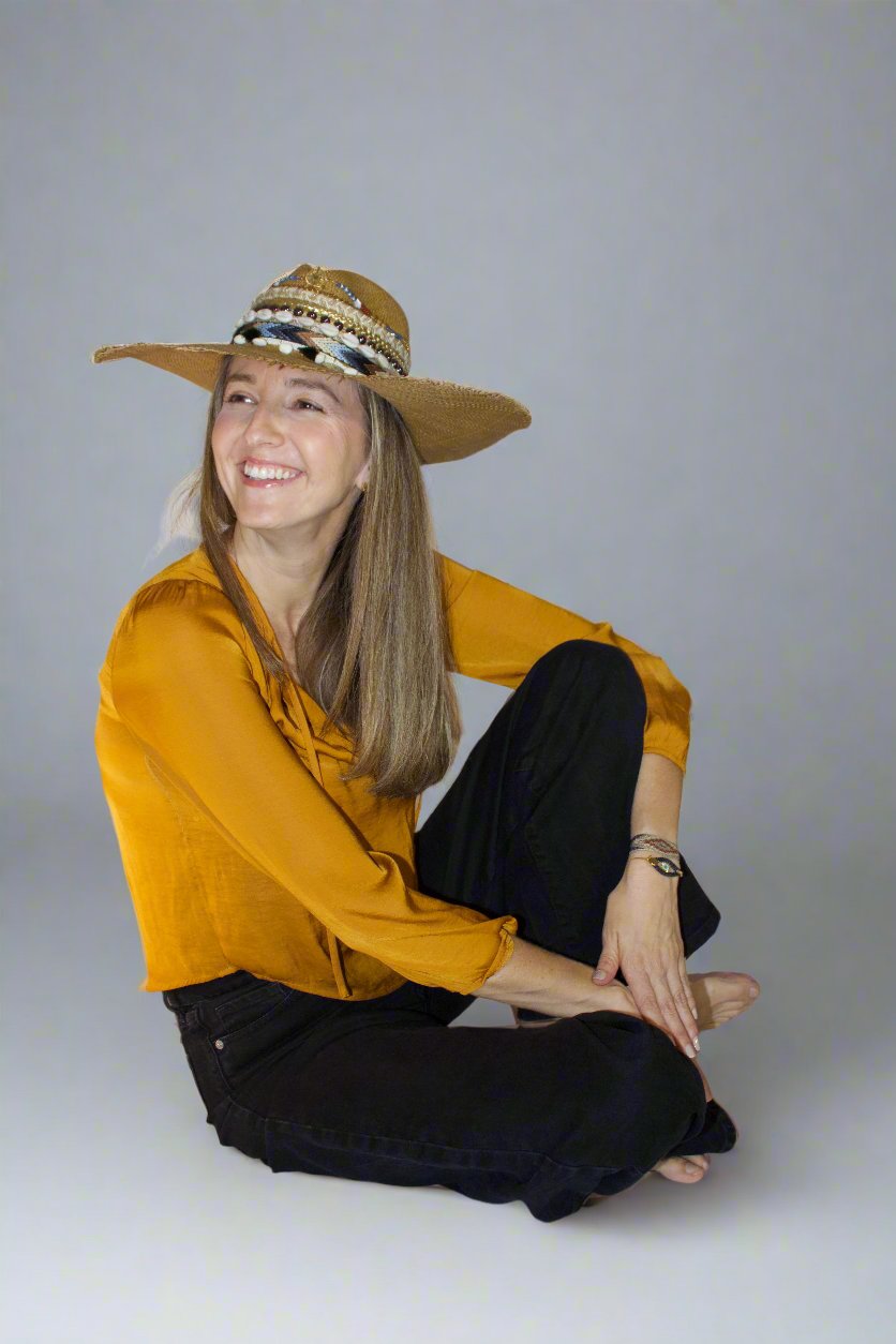 Vintage Wheel Blue Sustainable Hat