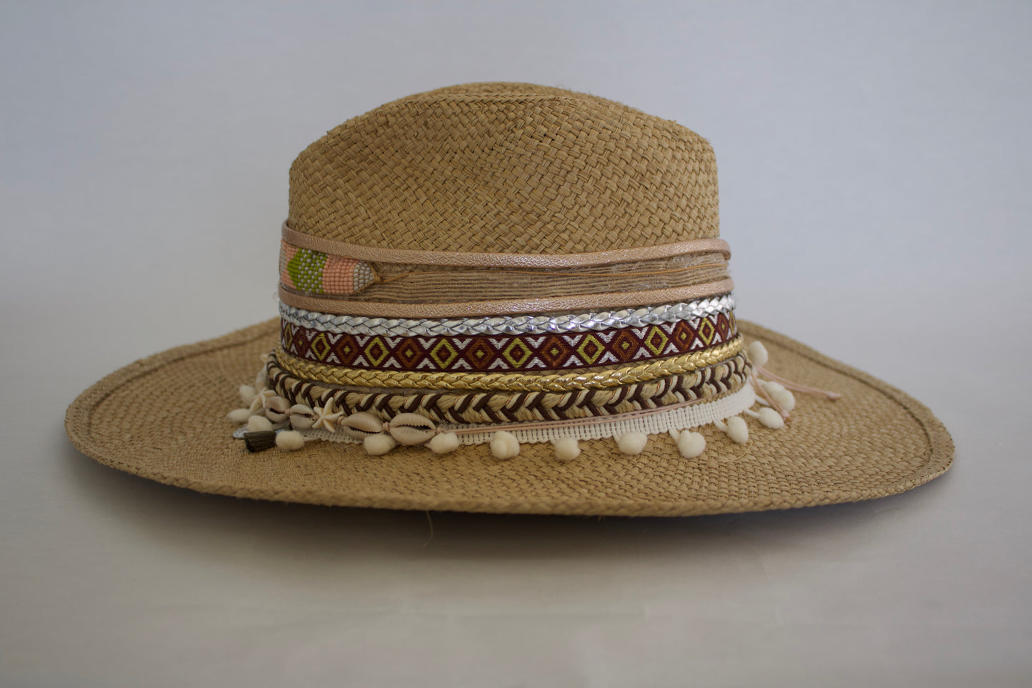 Pink and Green Band Sustainable Hat