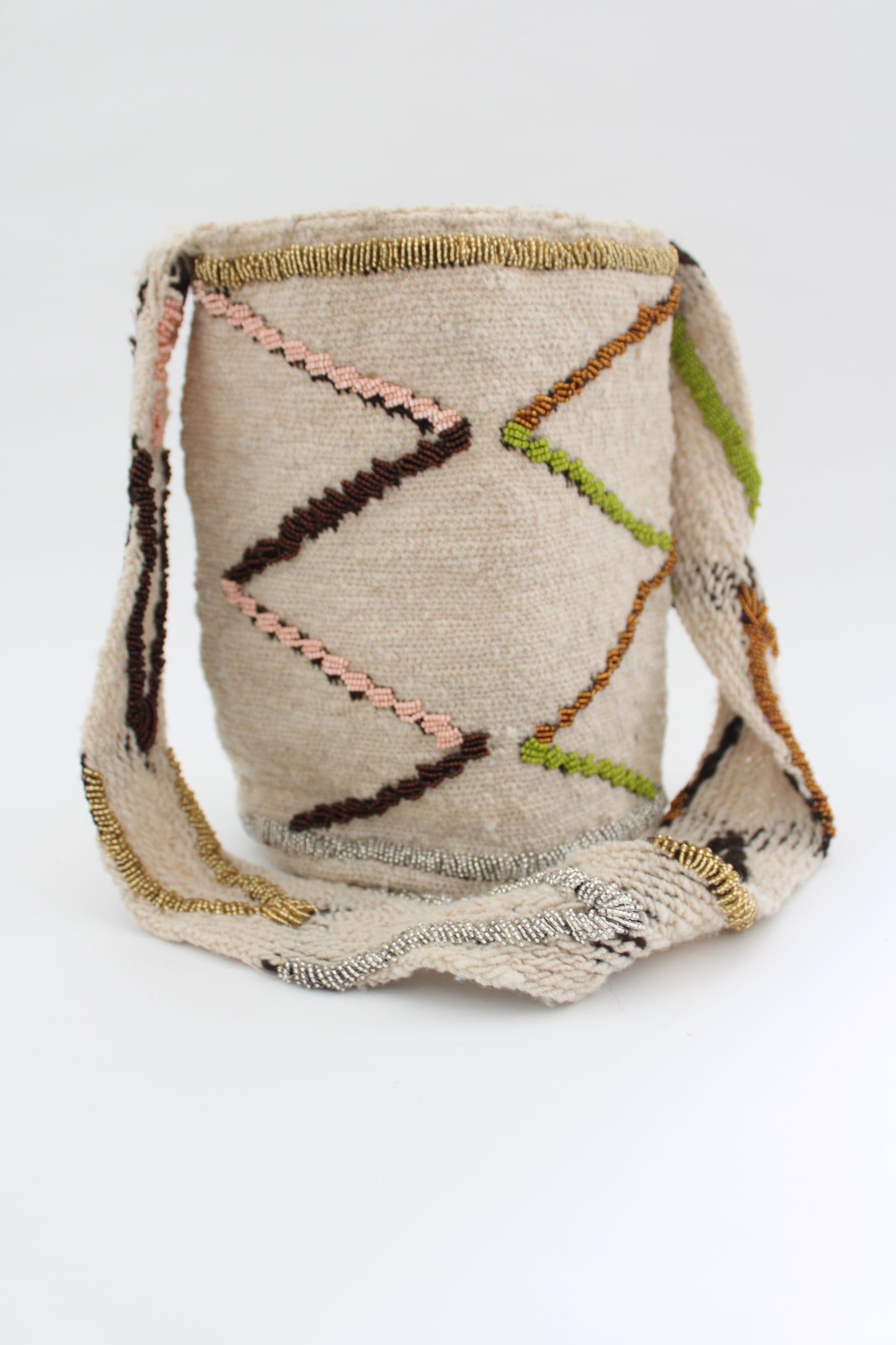 Green-Pink Sustainable Gwati Cross-Bag