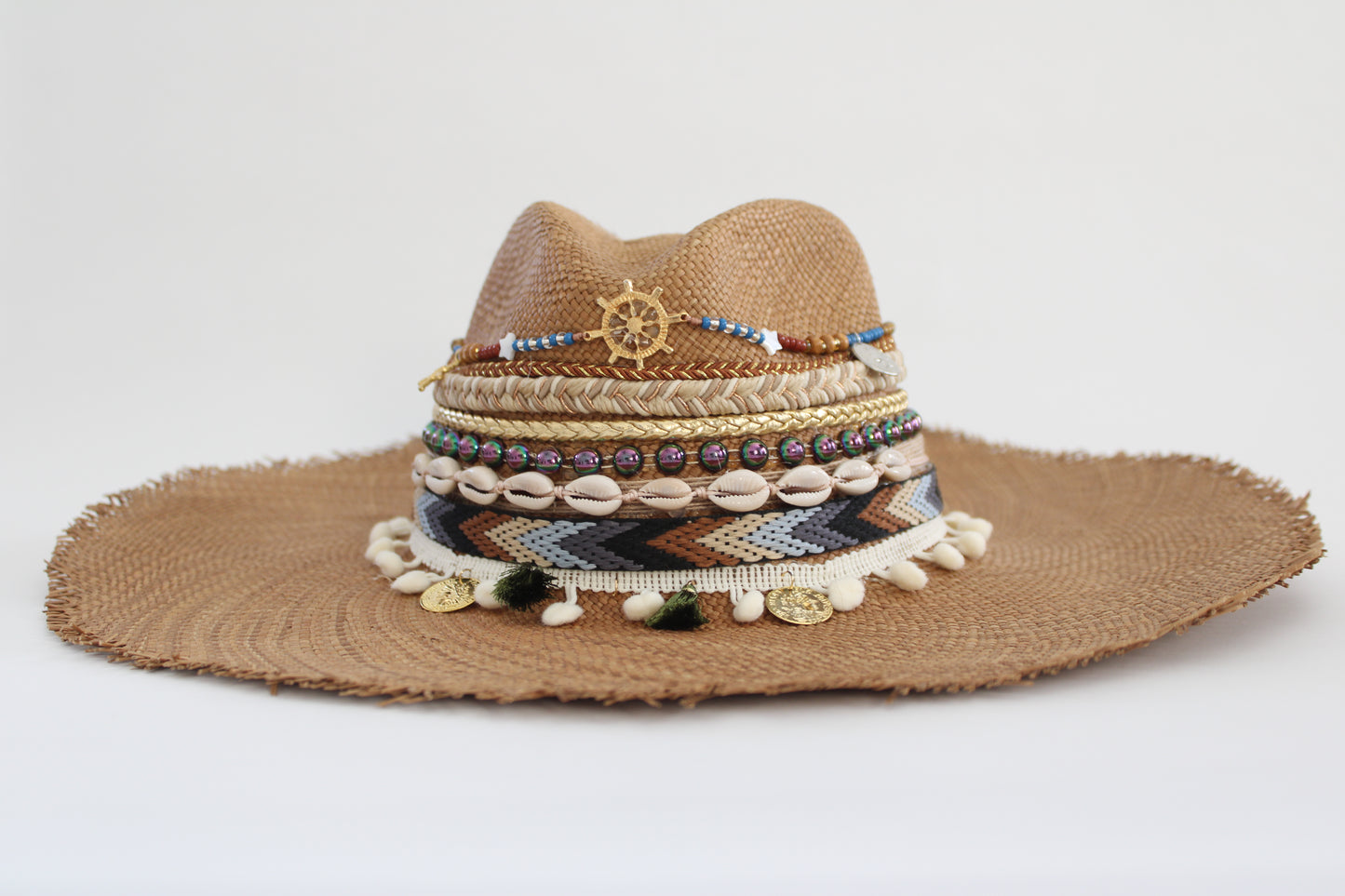 Vintage Wheel Blue Sustainable Hat